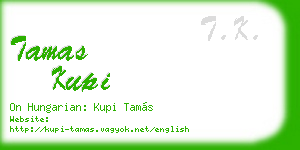tamas kupi business card