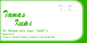 tamas kupi business card